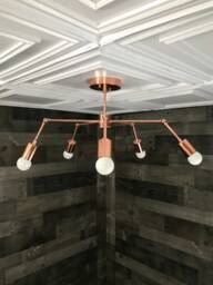 Iris Modern Adjustable 5 Light Sputnik Mid Century Industrial Chandelier - thumbnail 1