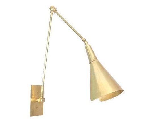 Raw Brass Wall Lamp , Handmade Vintage Inspired Sciccoso Handcrafted Light Gold Inscapesdesign - image 1