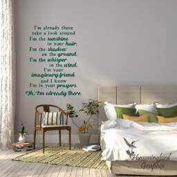 Wall Decal, I'm Already There, Lone Star, Lyrics, Quote, Vinyl Sticker Art, Words, Graphic, Decor - thumbnail 1