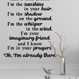 Wall Decal, I'm Already There, Lone Star, Lyrics, Quote, Vinyl Sticker Art, Words, Graphic, Decor - thumbnail 2