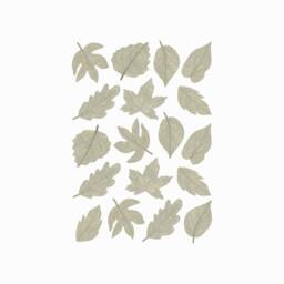 Pencil Mini Leaves Fabric Wall Stickers. Removable & Reusable - thumbnail 1