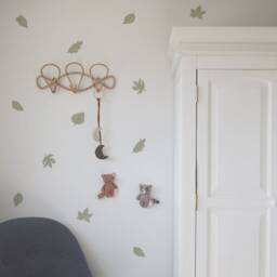 Pencil Mini Leaves Fabric Wall Stickers. Removable & Reusable - thumbnail 2