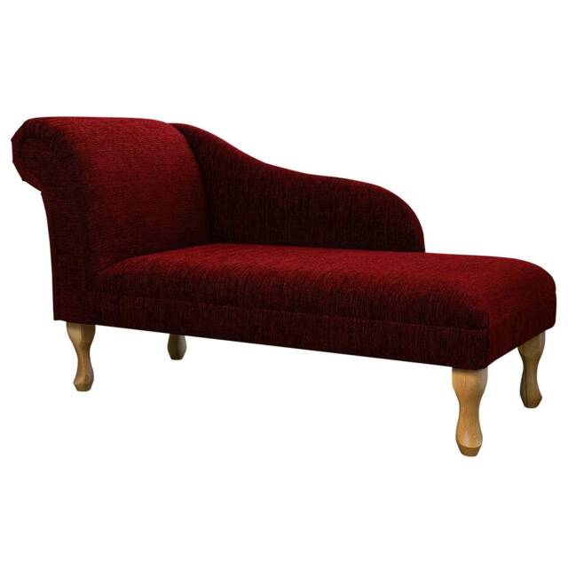 Handmade Wine Red Chaise Longue Sofa - image 1