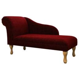 Handmade Wine Red Chaise Longue Sofa