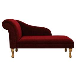 Handmade Wine Red Chaise Longue Sofa - thumbnail 2