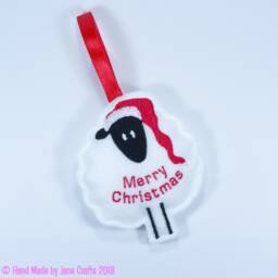 Christmas Tree Decorations, Merry Christmas, Bah Humbug, Sheep Decoration - thumbnail 3