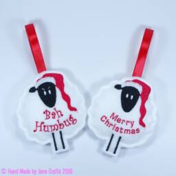 Christmas Tree Decorations, Merry Christmas, Bah Humbug, Sheep Decoration - thumbnail 2