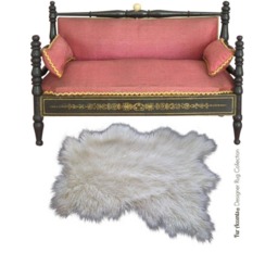 Faux Fur Shag Rug - Pelt Shape, Handmade Throw - thumbnail 2