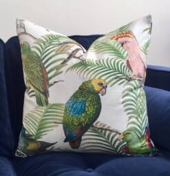 Decorative Pillow Cover in The New 2019 Collection Parrot & Palm Azure By John Derian For Designers Guild - thumbnail 1