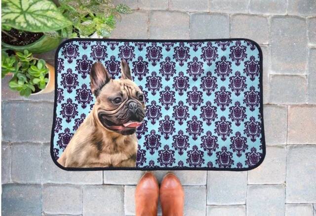 French Bulldog Home Mat, Pet Portrait Rug, Animal Lovers Gift - image 1