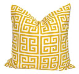 Yellow Outdoor Pillow Cover, Covers, Covers For 20x20 Pillow, 16x16 Pillows, 18x18 All Sizes - thumbnail 1