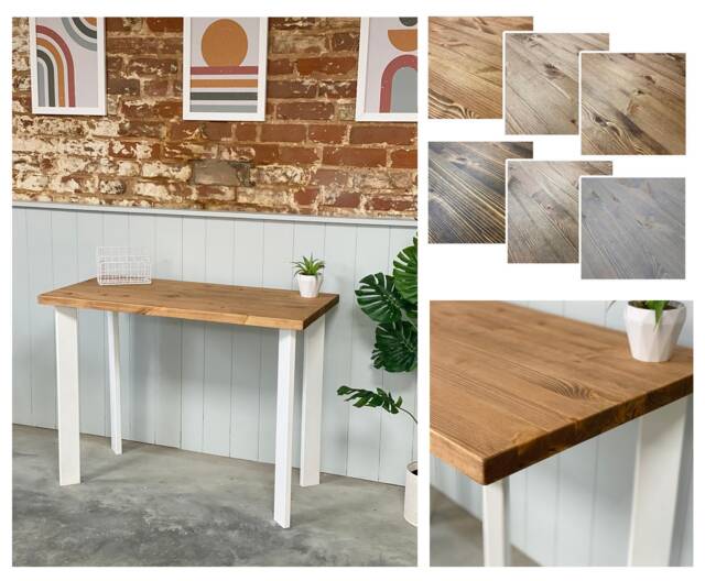 Kandal // Scandinavian Industrial Desk With White Or Black Metal Single Box Legs - image 1