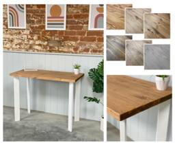 Kandal // Scandinavian Industrial Desk With White Or Black Metal Single Box Legs - thumbnail 1