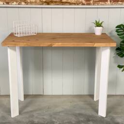 Kandal // Scandinavian Industrial Desk With White Or Black Metal Single Box Legs - thumbnail 3