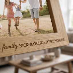 Personalised Family Photo Frame - Wooden Engraved Gift - thumbnail 3