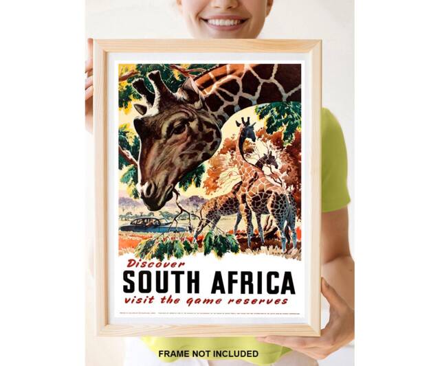 Reprint Of The Vintage Travel Poster - Discover South Africa - image 1