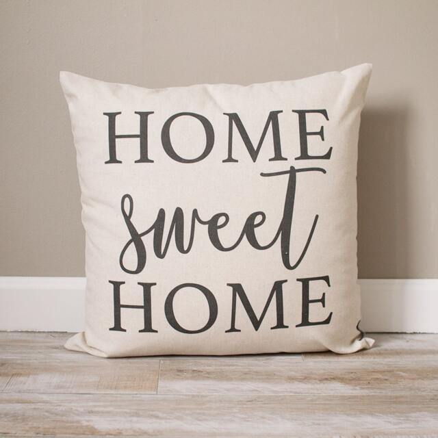 Home Sweet Pillow - Rustic Linen Blend, Housewarming Gift - image 1