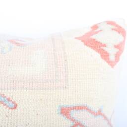 Handwoven Turkish Kilim Pillow Cover Vintage Wool Throw - 24x24 - thumbnail 3