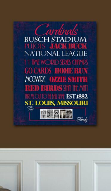 Personalized St. Louis Cardinals Print Or Canvas - Baseball Gifts For Fan Housewarming Gift Couplevalentines Day Him - image 1