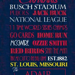 Personalized St. Louis Cardinals Print Or Canvas - Baseball Gifts For Fan Housewarming Gift Couplevalentines Day Him - thumbnail 2
