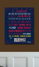 Personalized St. Louis Cardinals Print Or Canvas - Baseball Gifts For Fan Housewarming Gift Couplevalentines Day Him - thumbnail 1
