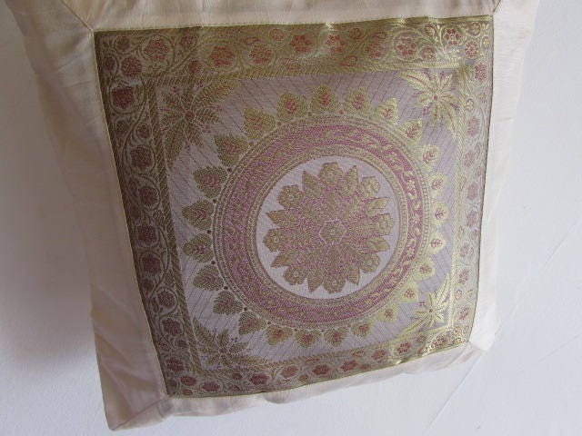 Mandala Design Indian Cushion Cover Beige Colour 16 - image 1