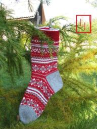 Santa Socks Christmas Knitted Stockings Knit Holiday Gifts Scandinavian Knit Qualitet - thumbnail 4