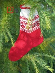 Santa Socks Christmas Knitted Stockings Knit Holiday Gifts Scandinavian Knit Qualitet - thumbnail 2