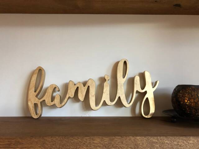 Wooden Family Wall Letters, Family Art Sign. Wood Sign For Decor. 3D Decor, Farmhouse Decor - image 1