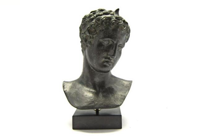 Marathon Boy Sculpture , Verdigris Effect Of Greek Stone Casting Bust Museum Quality Art - image 1