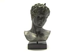 Marathon Boy Sculpture , Verdigris Effect Of Greek Stone Casting Bust Museum Quality Art - thumbnail 1