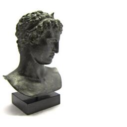 Marathon Boy Sculpture , Verdigris Effect Of Greek Stone Casting Bust Museum Quality Art - thumbnail 2