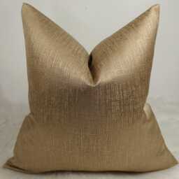 Luxury Metallic Sienna Gold Cushion Cover Fabric, Elegant Home Decor Throw Pillow Cover Accent - thumbnail 3