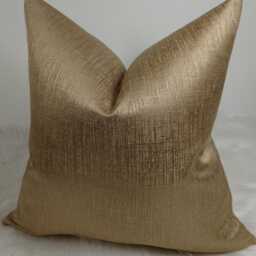Luxury Metallic Sienna Gold Cushion Cover Fabric, Elegant Home Decor Throw Pillow Cover Accent - thumbnail 2