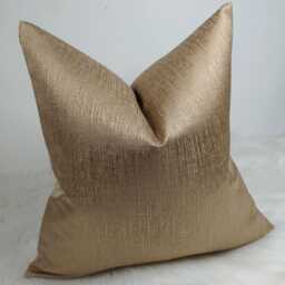 Luxury Metallic Sienna Gold Cushion Cover Fabric, Elegant Home Decor Throw Pillow Cover Accent - thumbnail 1