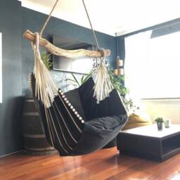 Hammock Chair With Cushions, Indoor & Outdoor Swing Seat - thumbnail 4