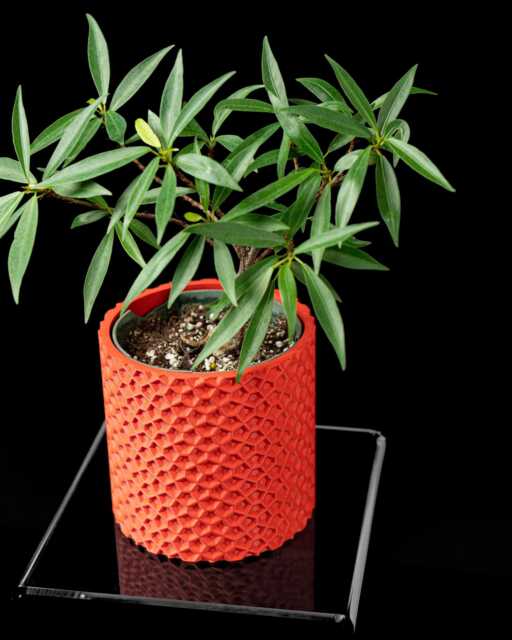 3D Printed Geometric Planter Modern Pentagon Succulent Pot With Drainage - image 1