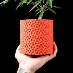 3D Printed Geometric Planter Modern Pentagon Succulent Pot With Drainage - thumbnail 2