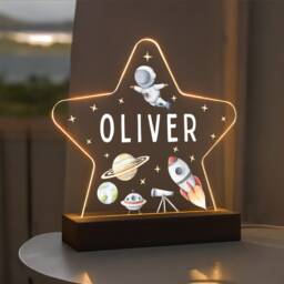 Personalised Led Space Star Lamp, Kids Night Light Gift, Baby Light, Birthday Gifts For Kids, Bedroom Nursery Table - thumbnail 2