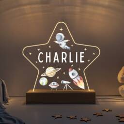 Personalised Led Space Star Lamp, Kids Night Light Gift, Baby Light, Birthday Gifts For Kids, Bedroom Nursery Table - thumbnail 3
