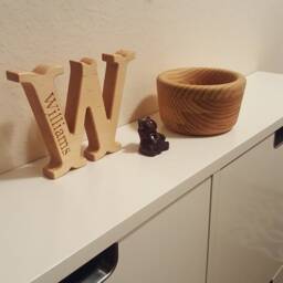 Sale 6'' Personalized Free Standing Wooden Letter For Christmas Gifts, Nursery, Baby Shower, Weddings, Home Decor Kid's Room - thumbnail 3