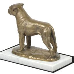 Bullmastiff, Dog White Marble Base Statue, Limited Edition, Artdog. Made Of Cold Cast Bronze. Perfect Gift. Limited Edition - thumbnail 3
