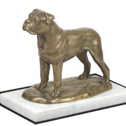 Bullmastiff, Dog White Marble Base Statue, Limited Edition, Artdog. Made Of Cold Cast Bronze. Perfect Gift. Limited Edition - thumbnail 2