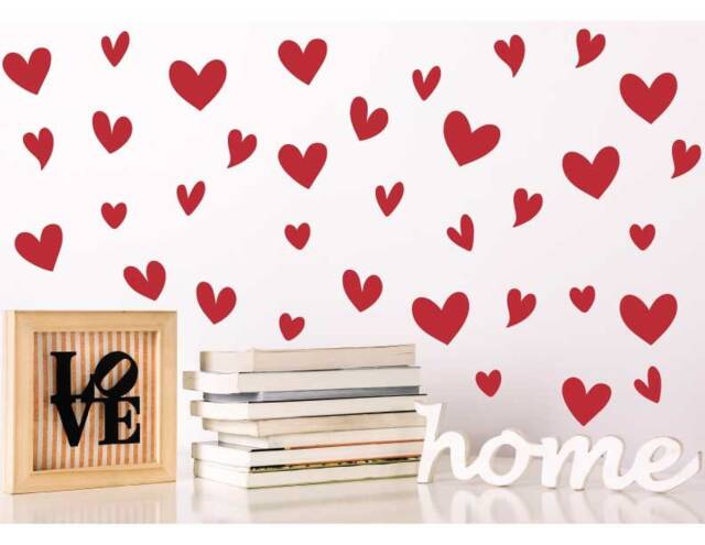Hand Drawn Heart Wall Decals, Girl's Nursery Decor - image 1
