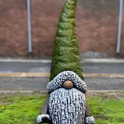 Christmas Gnome Statue Concrete Nordic Sculpture Stone Festive Figurine Handmade Cement Garden Ornament Winter Home Decor Holiday Gift - thumbnail 4