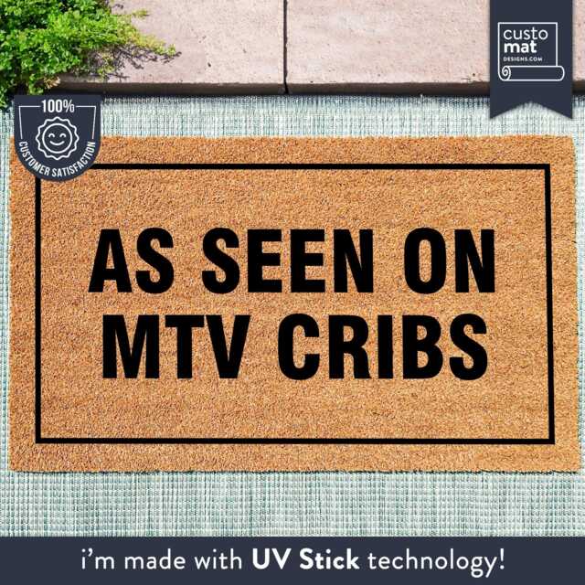 Hello Mtv Welcome To My Crib Doormat - Cribs Front Door Mat As Seen On Funny Entry Rug - image 1