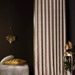 Cream & Gold Turkish Curtains Elegant Glitter Detail - thumbnail 3