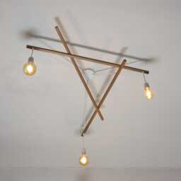 Lustre Asterism, White & Red Scandinavian Chandelier - thumbnail 4