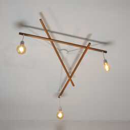 Lustre Asterism, White & Red Scandinavian Chandelier