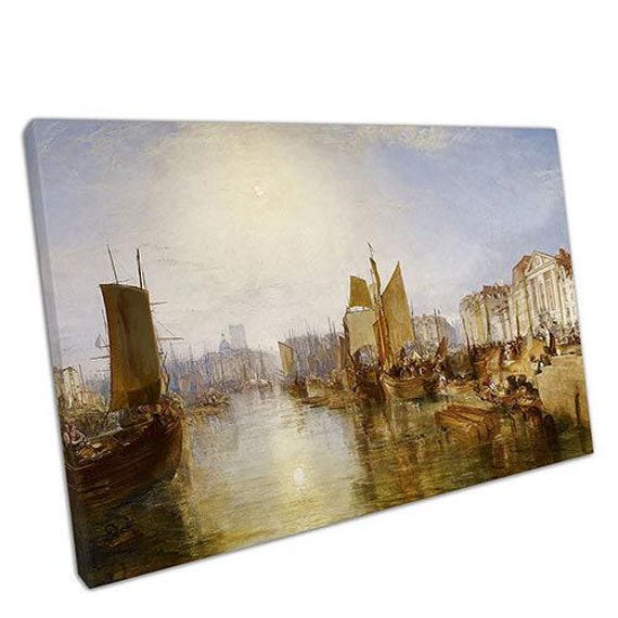 Turner's Harbor Of Dieppe Impressionist Wall Art Print For Home & Office Decor - image 1